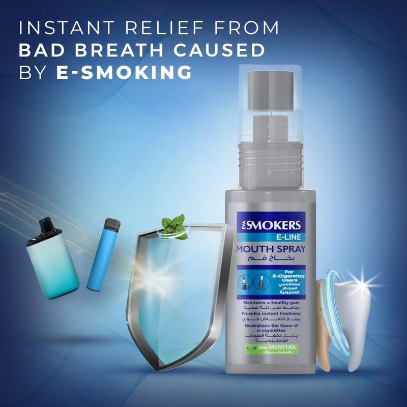 Eva Smokers E-Line Mouth Spray with Menthol Flavor for E-Cigarette Users, 20 ml - Image 4